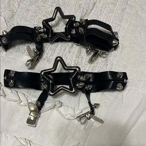 Hot Topic Star and Spikes Adjustable Garters